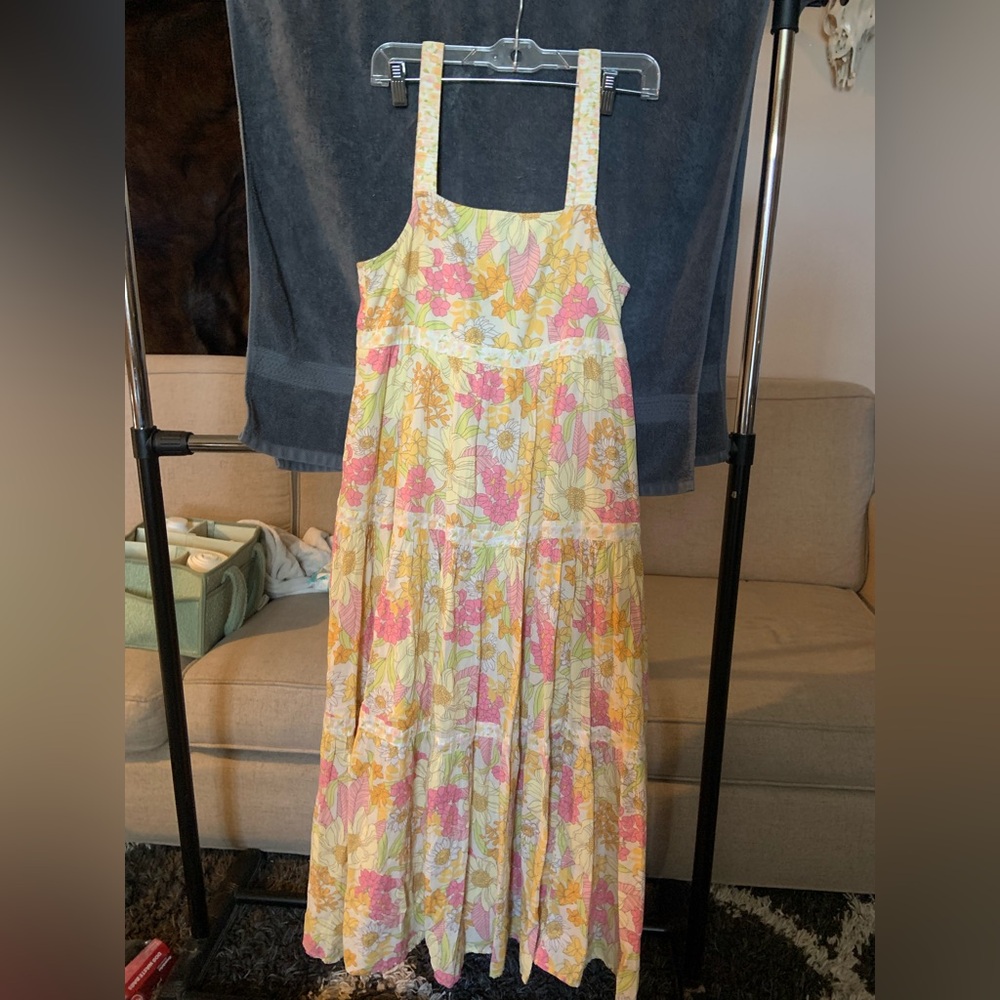 American Eagle Outfitters Floral Dress - Pink and Yellow